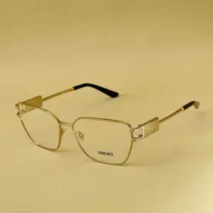 Versace Armação Metal Dourada.
